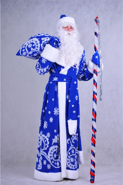 Дед Мороз (синий с белым орнаментом)