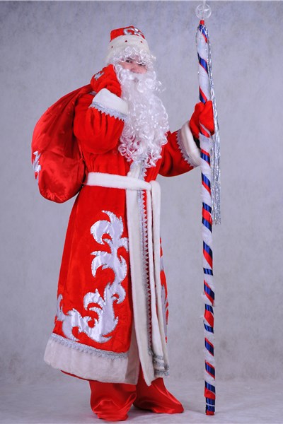 Дед Мороз (с орнаментом) красный